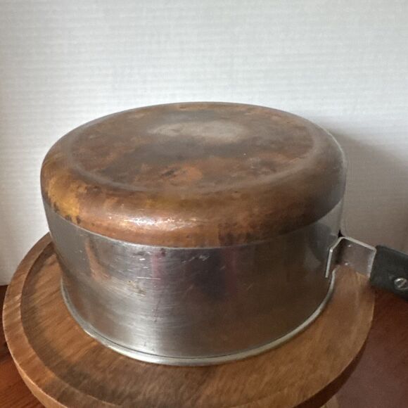 2 Qt Copper Bottom Revere Ware Sauce Pan Vintage - Picture 3 of 9